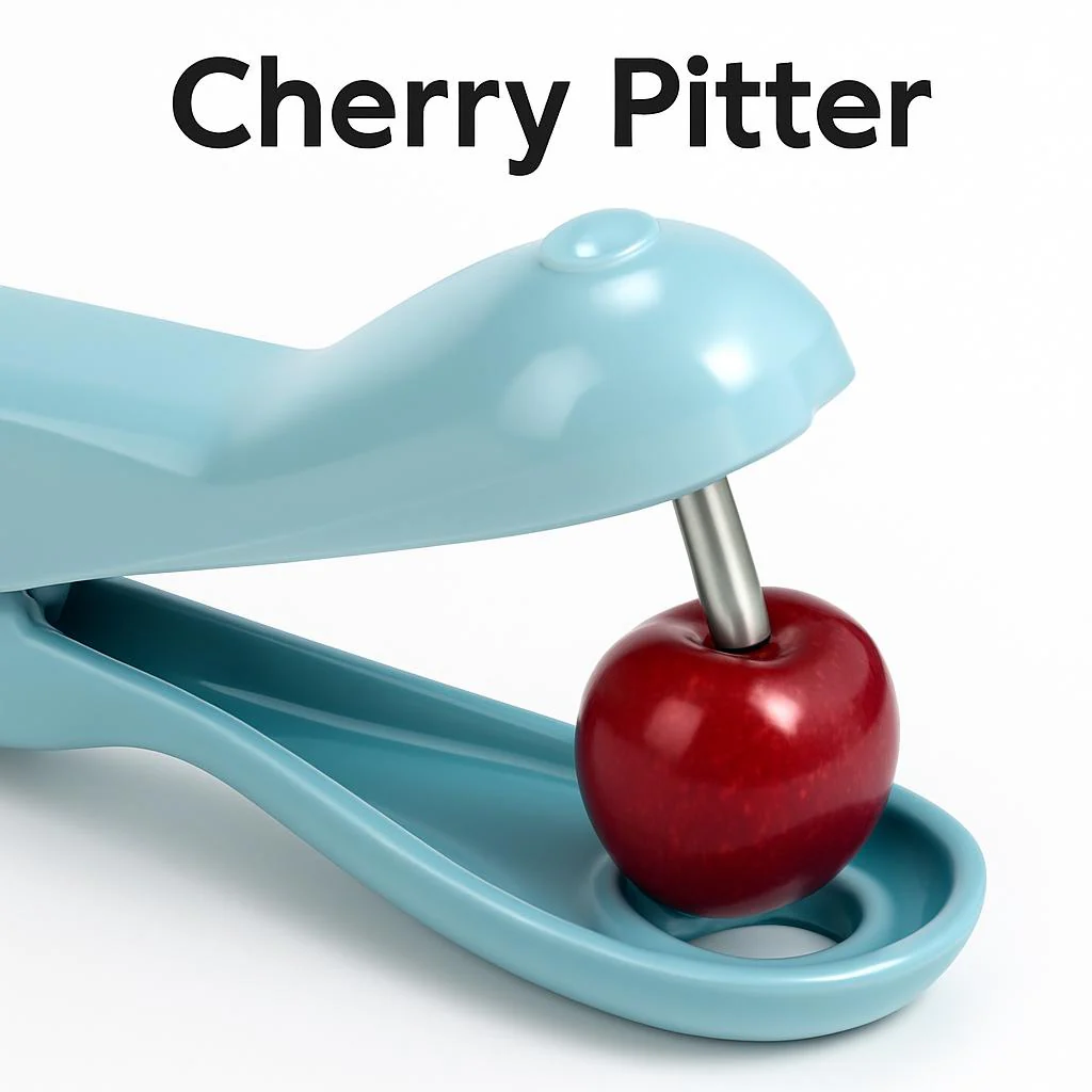 Eco-Friendly Cherry Pitter - Red Handheld Kitchen Tool - Image 4