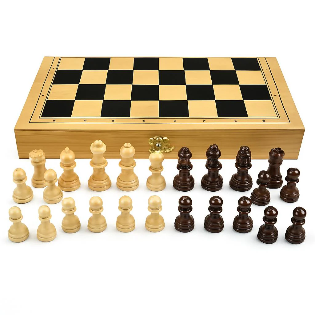 Eco-Friendly Wooden Chess Set - Sustainable Board Game for Mindful Play - Image 2