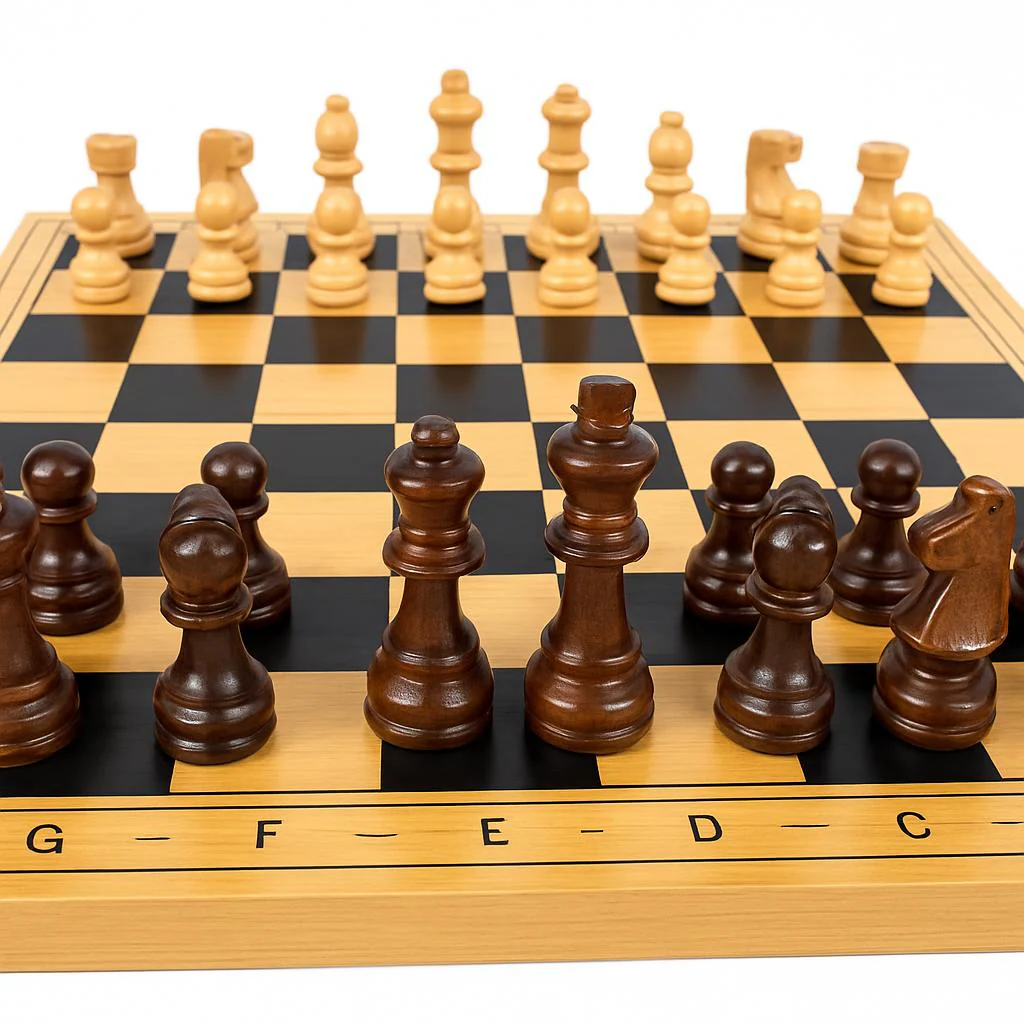 Eco-Friendly Wooden Chess Set - Sustainable Board Game for Mindful Play - Image 3