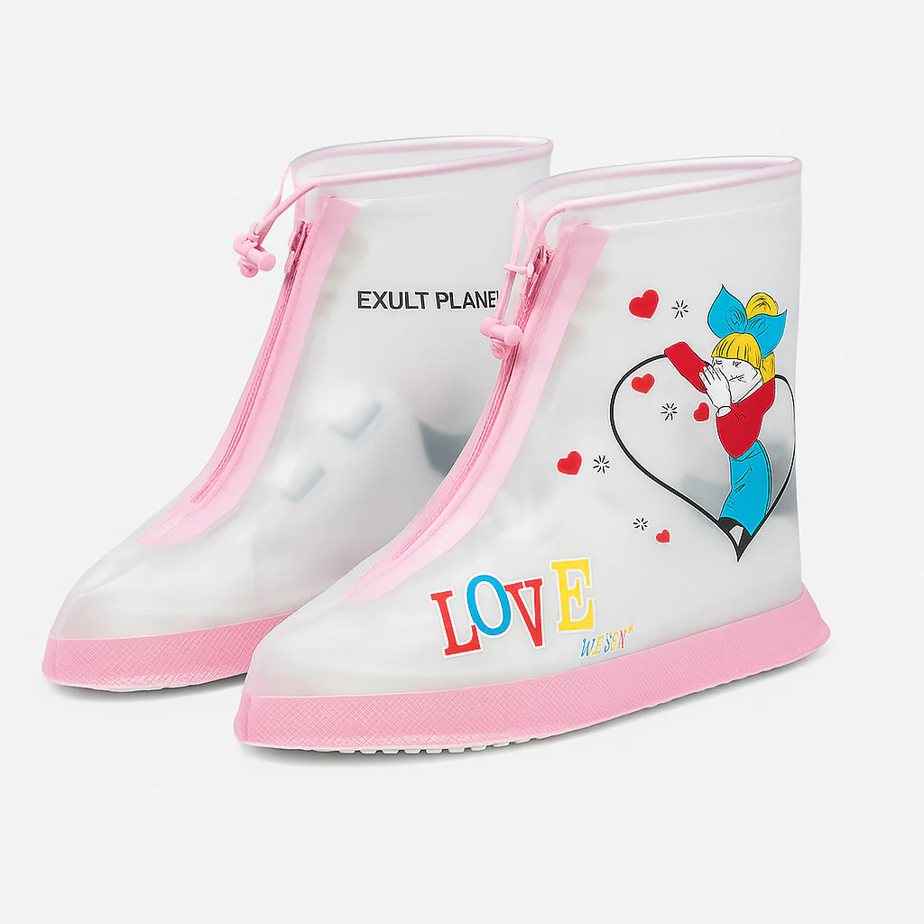 Waterproof Reusable Shoe Covers with Cartoon Designs - Image 5