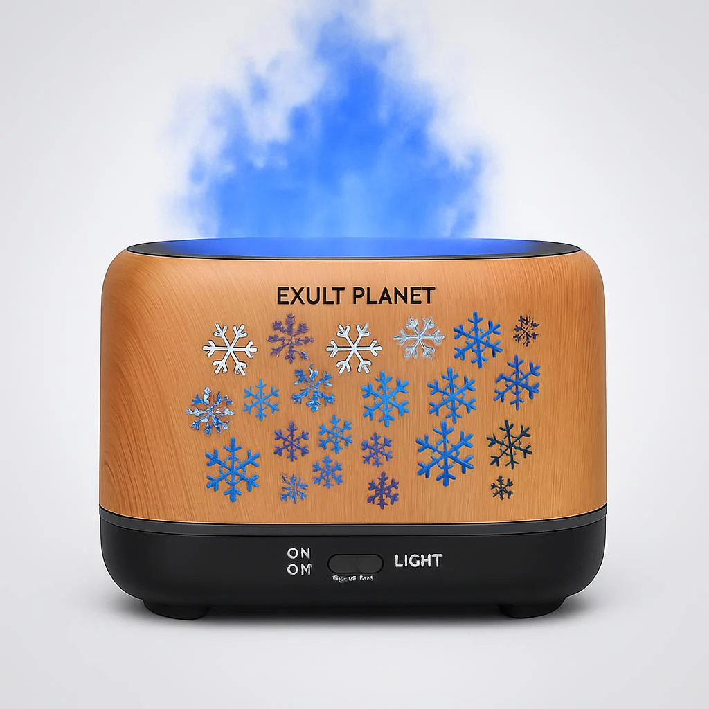 Colorful Snowflake Aromatherapy Humidifier with LED Lights