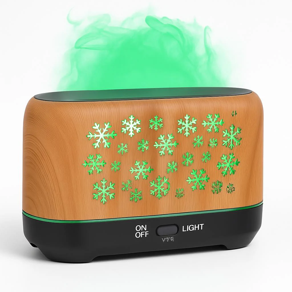 Colorful Snowflake Aromatherapy Humidifier with LED Lights - Image 10