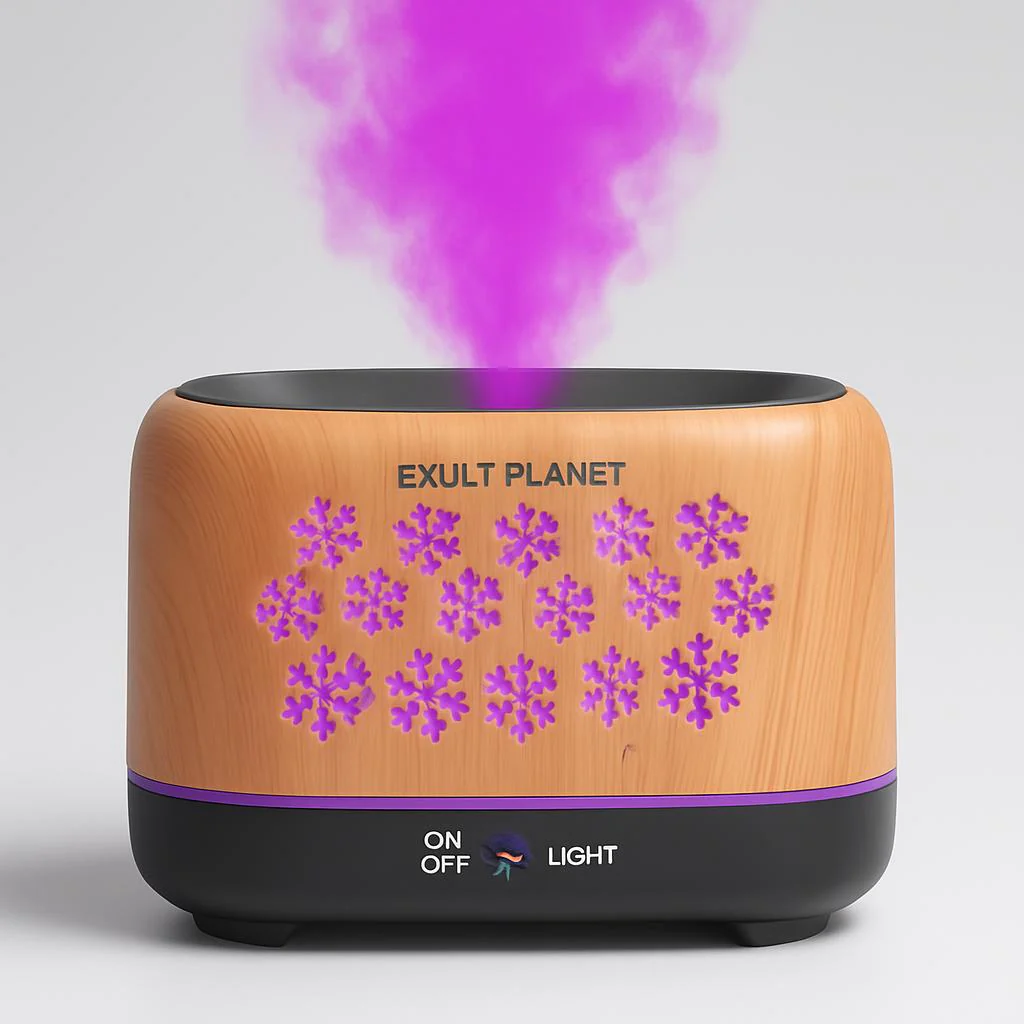 Colorful Snowflake Aromatherapy Humidifier with LED Lights - Image 11