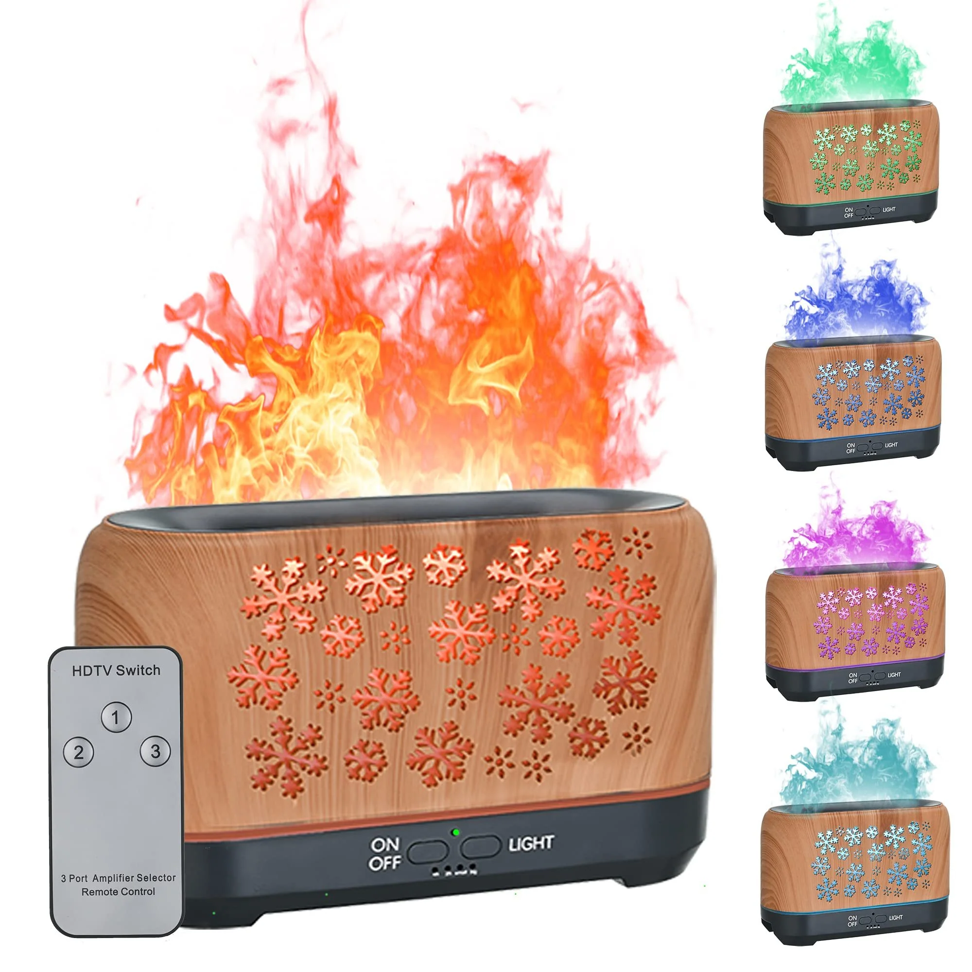 Colorful Snowflake Aromatherapy Humidifier with LED Lights - Image 15