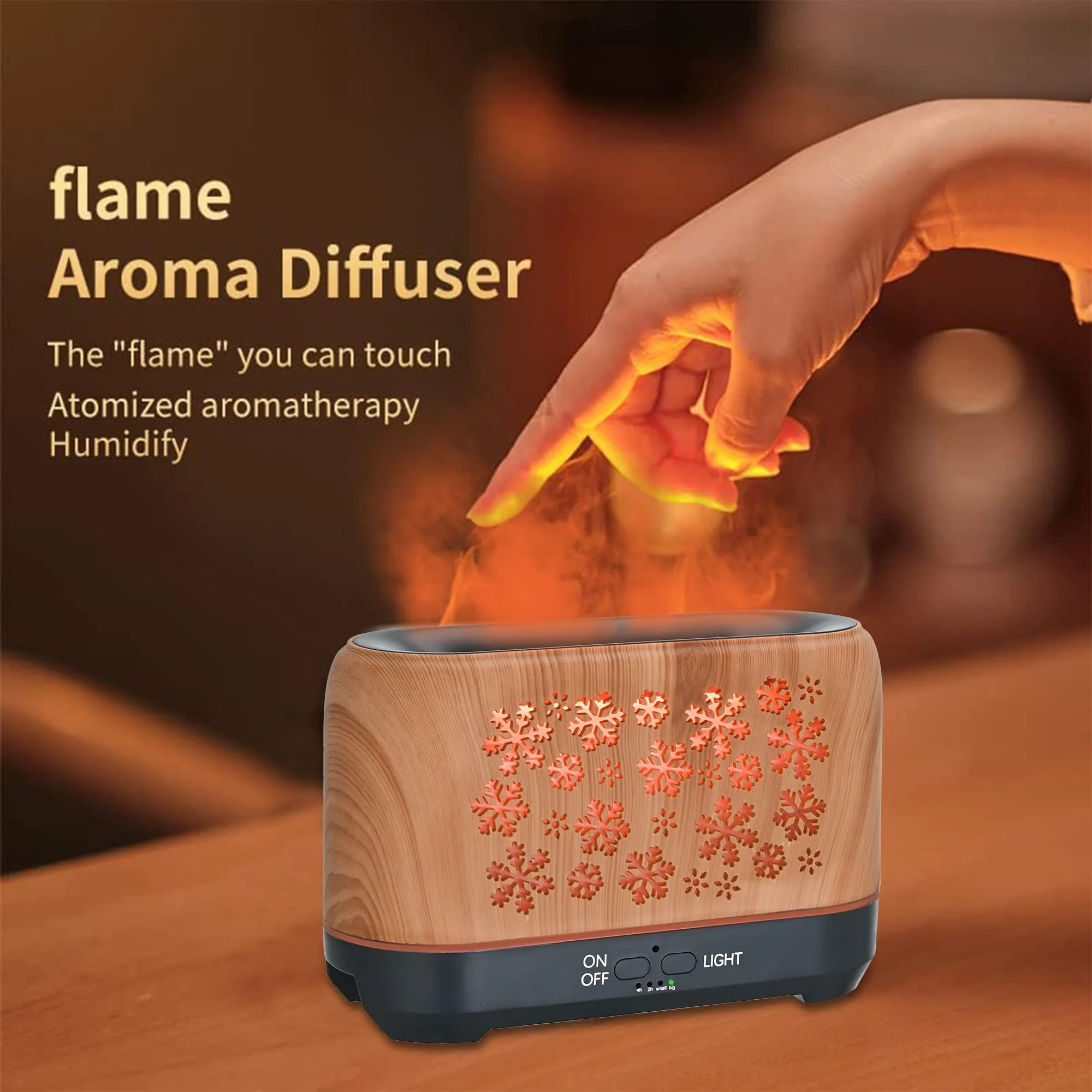 Colorful Snowflake Aromatherapy Humidifier with LED Lights - Image 17