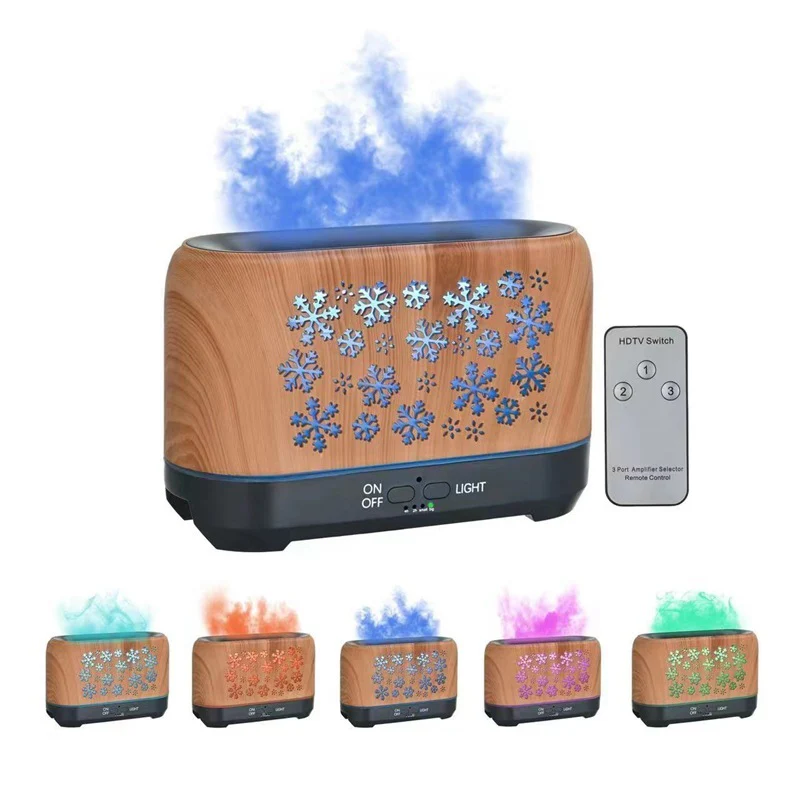 Colorful Snowflake Aromatherapy Humidifier with LED Lights - Image 24