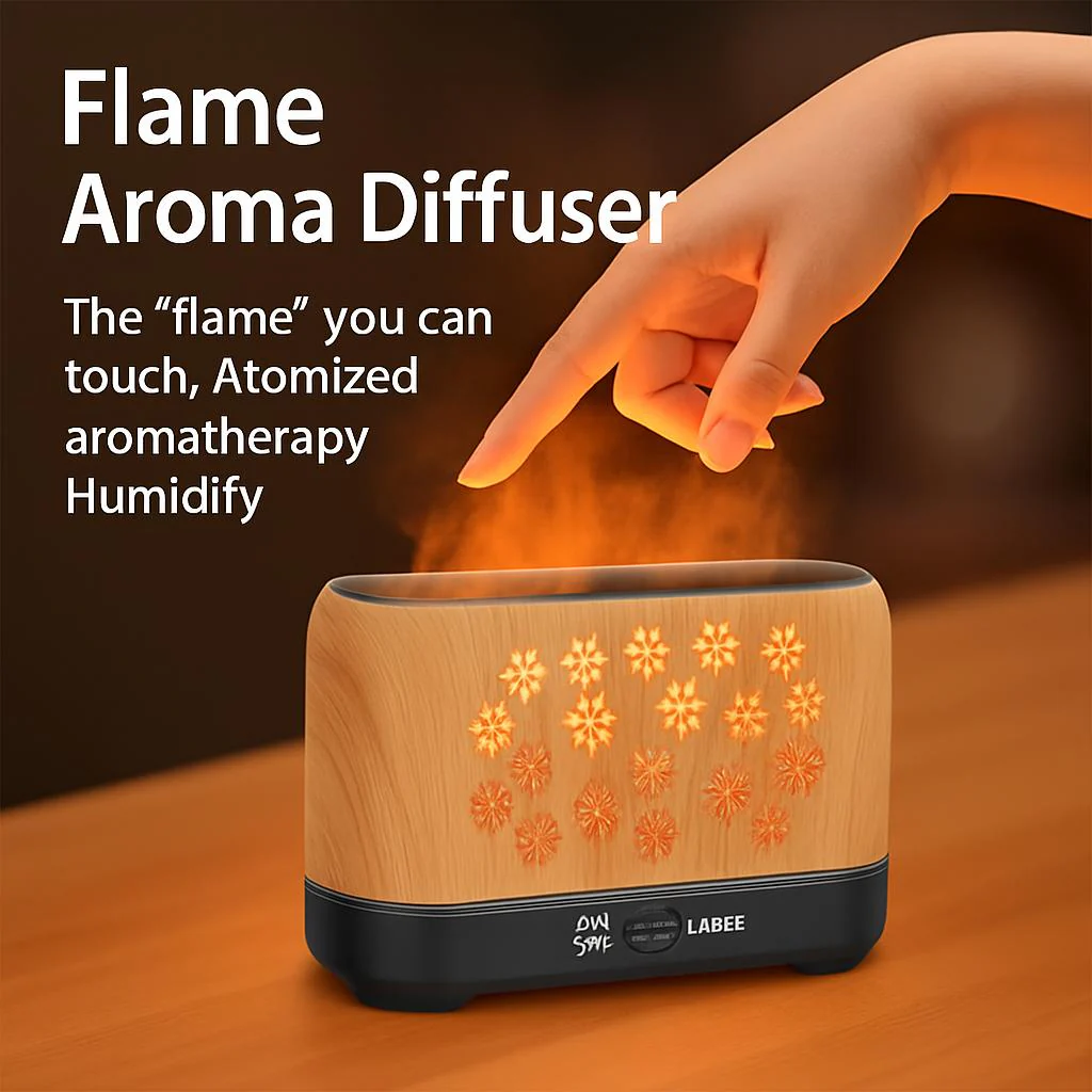 Colorful Snowflake Aromatherapy Humidifier with LED Lights - Image 5