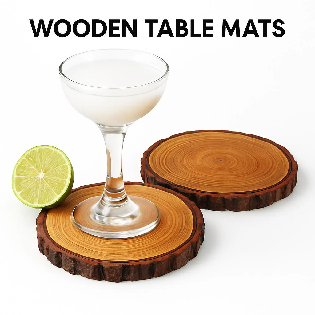 Eco-Friendly Wooden Thermal Insulation Dining Table Mats - Image 2
