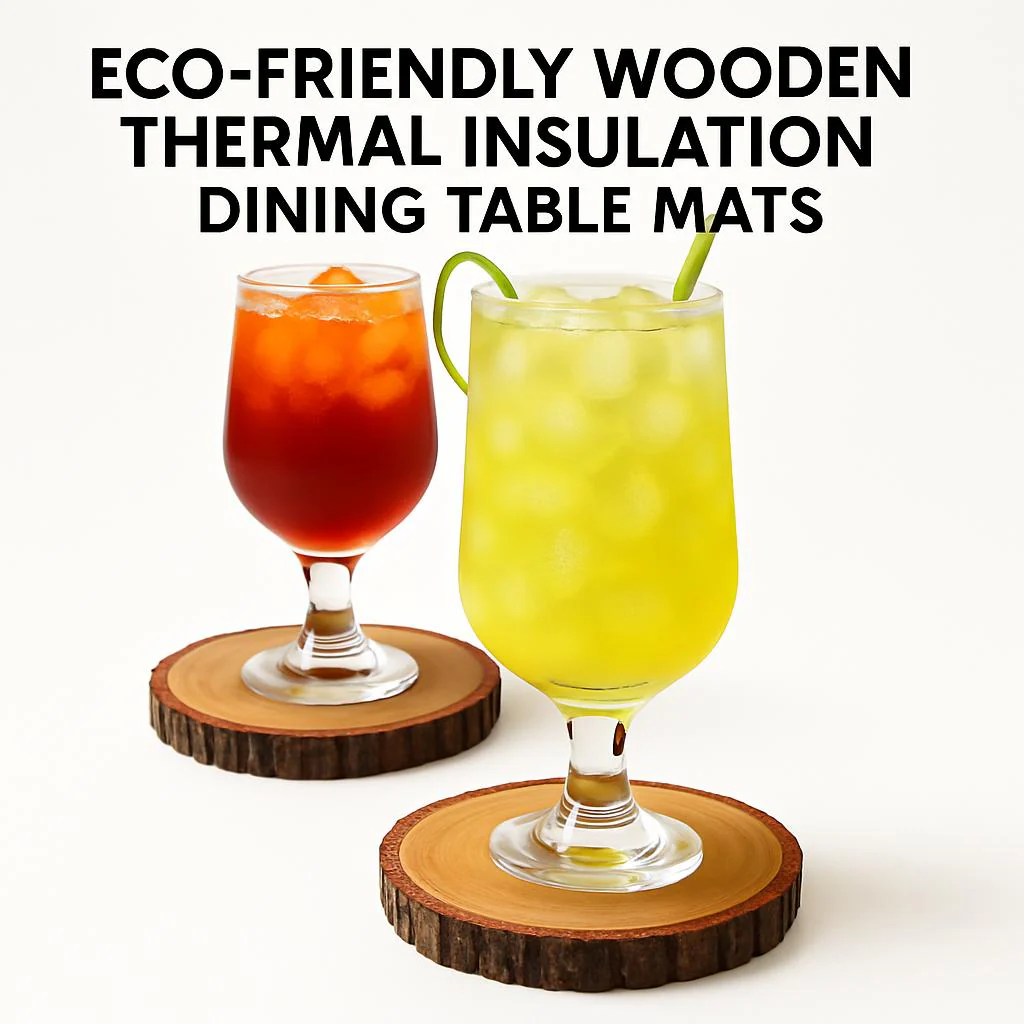 Eco-Friendly Wooden Thermal Insulation Dining Table Mats - Image 3