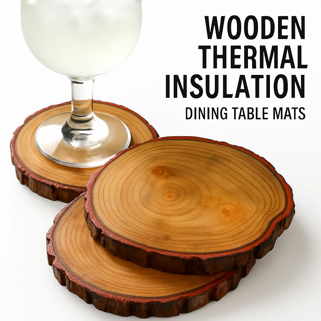 Eco-Friendly Wooden Thermal Insulation Dining Table Mats - Image 7