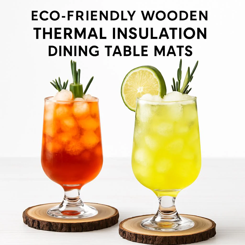 Eco-Friendly Wooden Thermal Insulation Dining Table Mats - Image 8