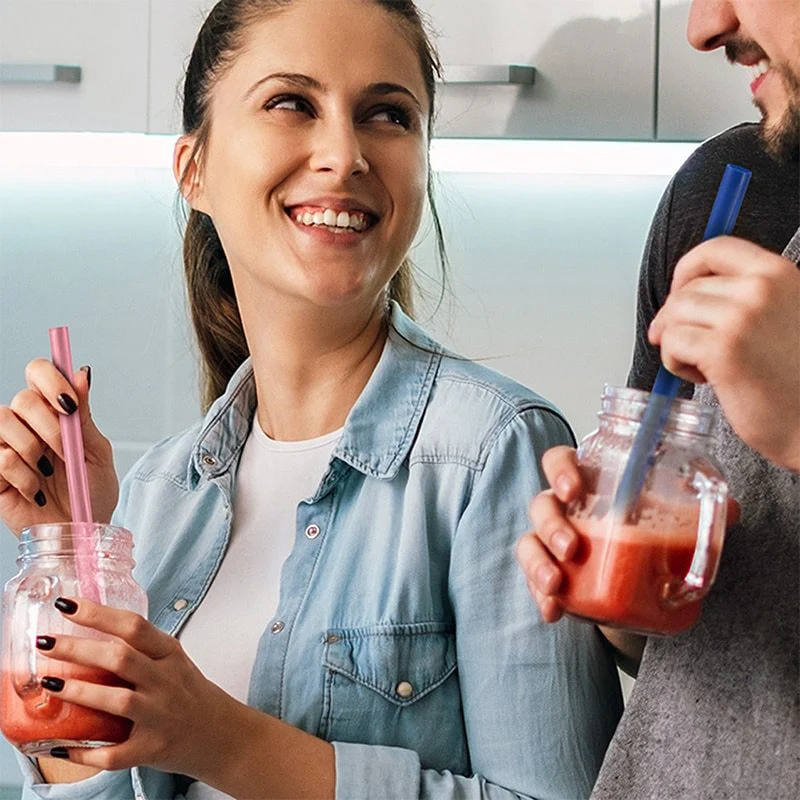 Eco-Friendly Reusable Green Drinking Straw - Sustainable Silicone Alternative - Image 13