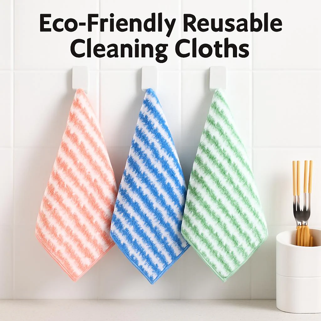 Eco-Friendly Reusable Cleaning Cloths - Sustainable, Multi-Color, Biodegradable - Image 5