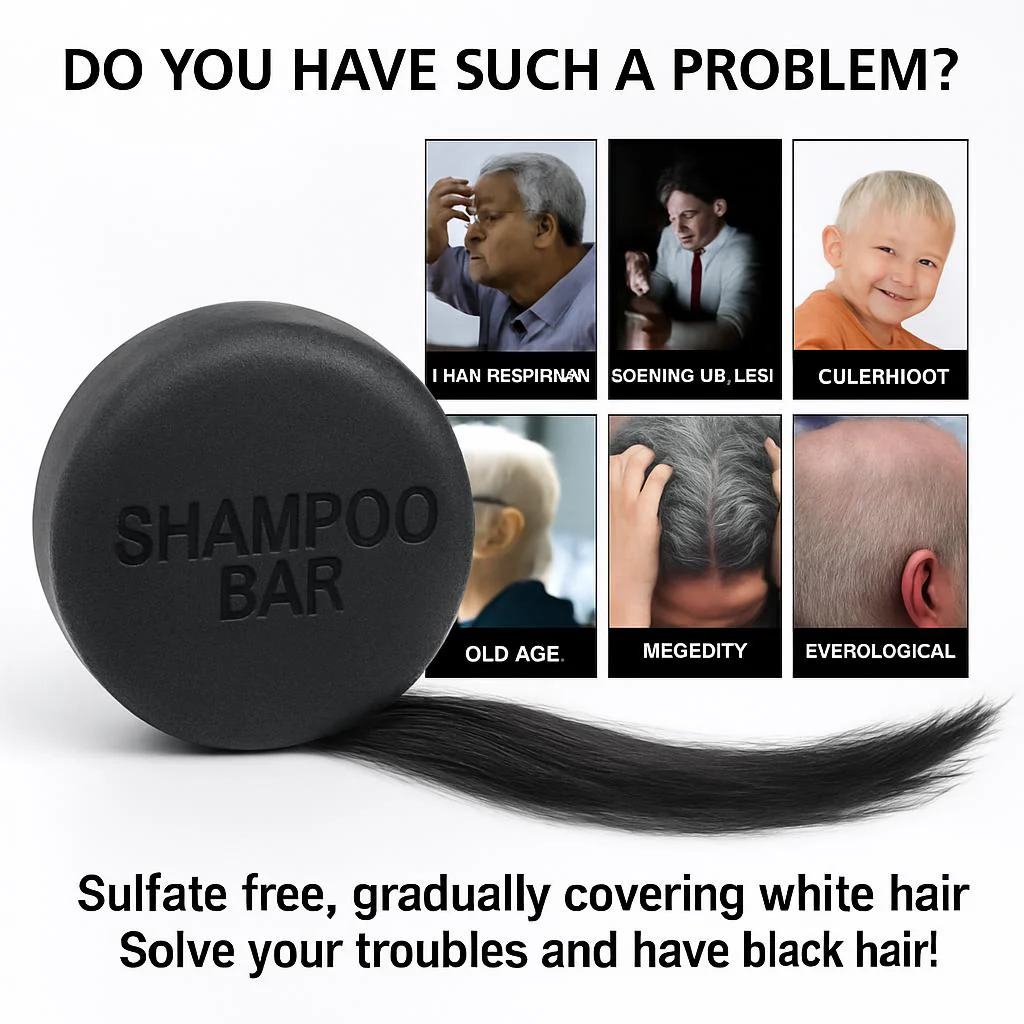 Organic Bamboo Charcoal Shampoo Bar for Deep Repair - Image 3