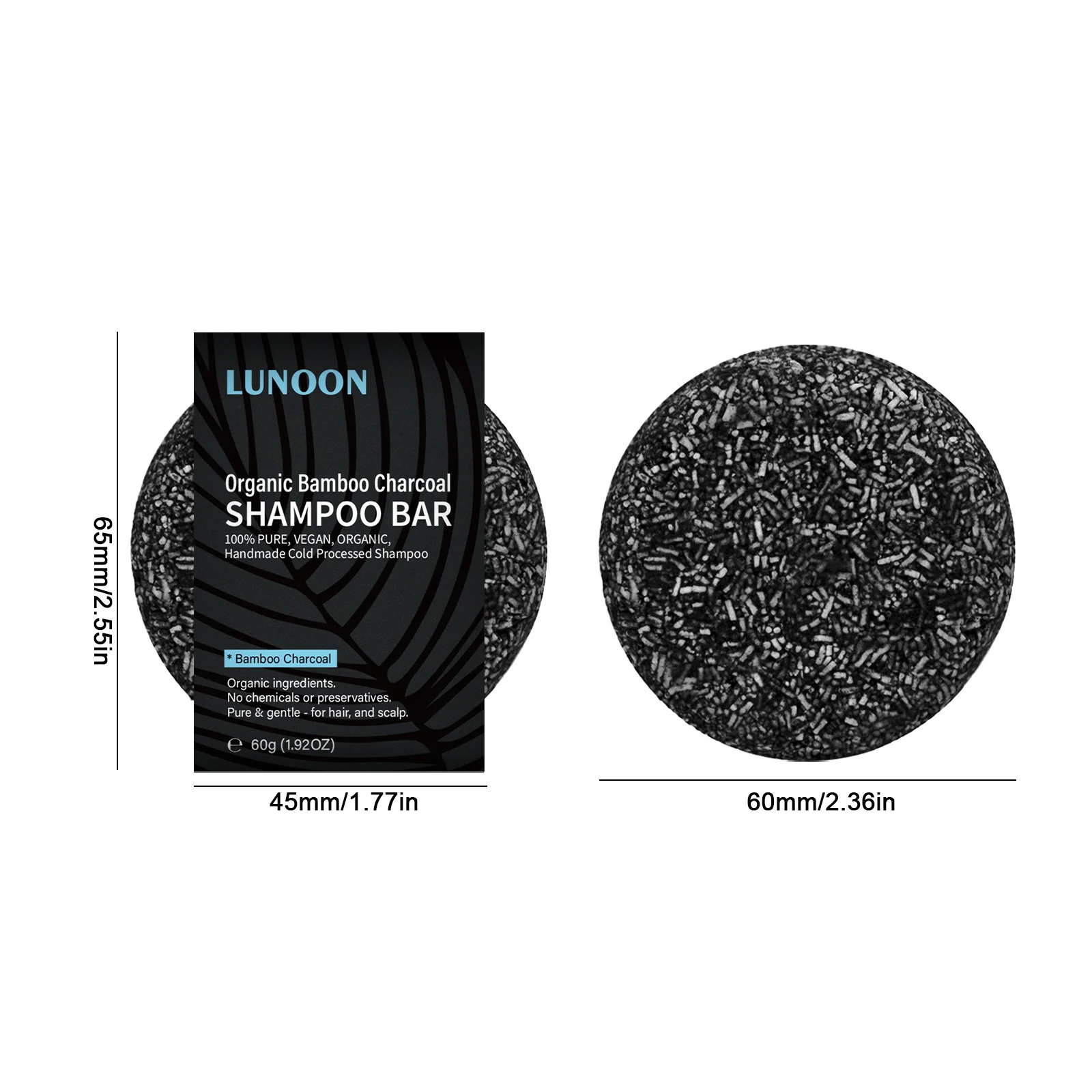 Organic Bamboo Charcoal Shampoo Bar for Deep Repair - Image 9