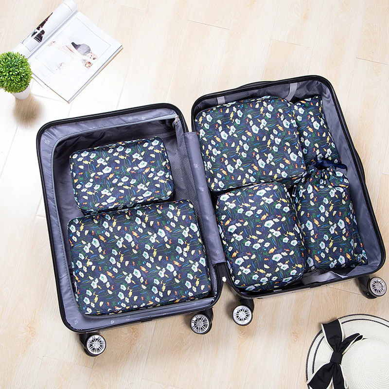 Eco-Friendly Light Blue Clothes Organizer Bag Set - Image 15