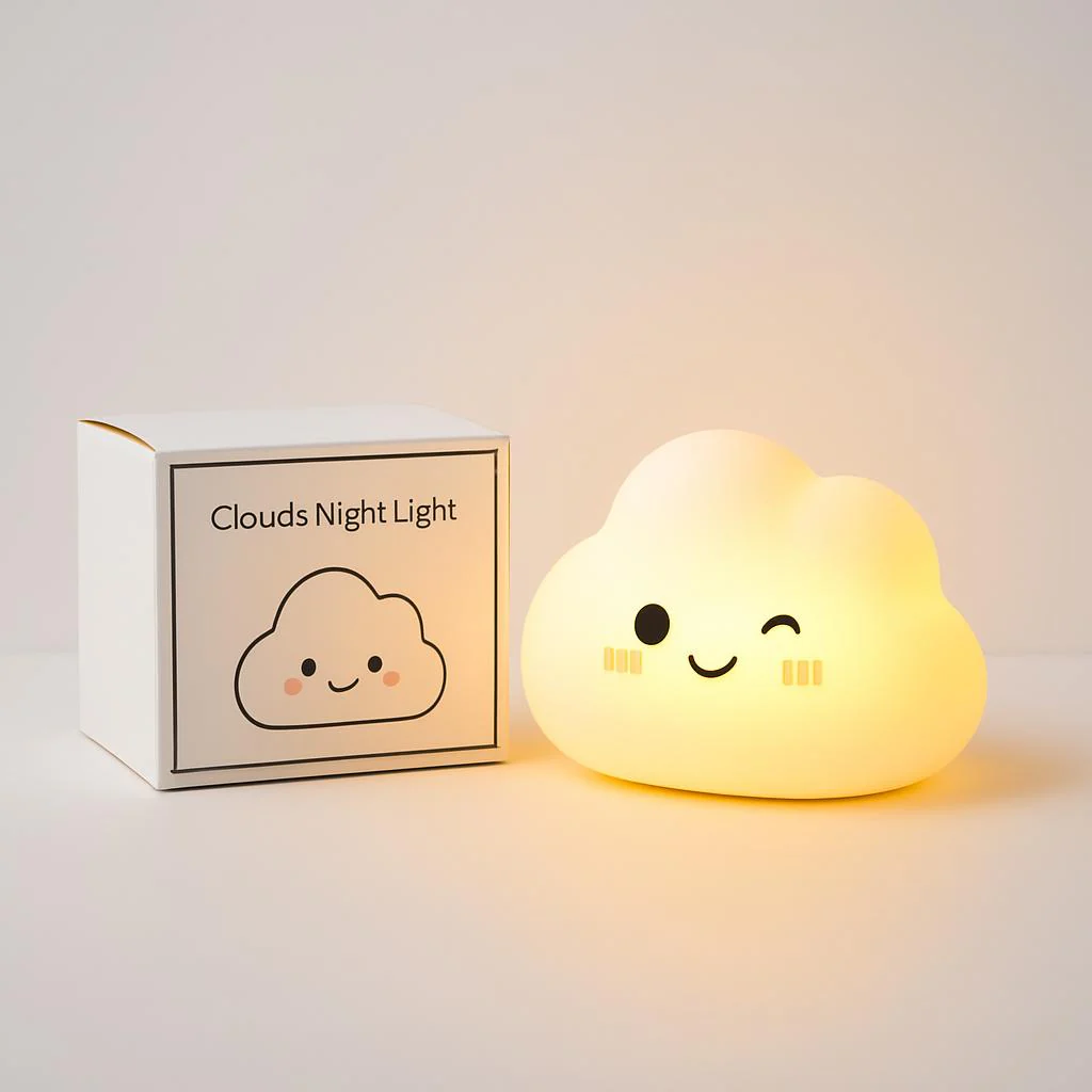 Cloud Pat Eco-Friendly Night Light - Warm Yellow LED Cloud Shape - Image 6
