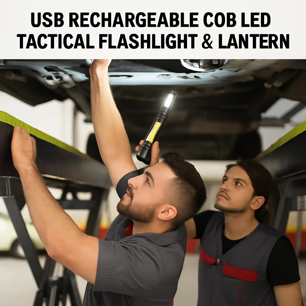 USB Rechargeable COB LED Tactical Flashlight & Lantern - Image 6