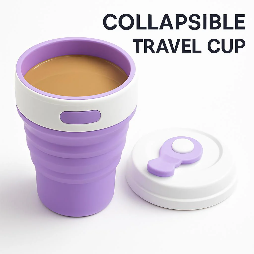 Collapsible Travel Cup - Eco-Friendly Reusable Silicone Cup for On-the-Go - Image 3
