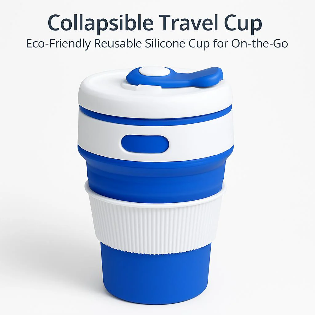 Collapsible Travel Cup - Eco-Friendly Reusable Silicone Cup for On-the-Go - Image 4