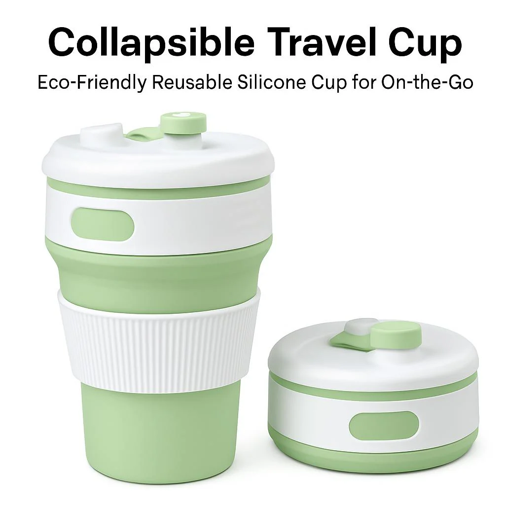 Collapsible Travel Cup - Eco-Friendly Reusable Silicone Cup for On-the-Go - Image 5