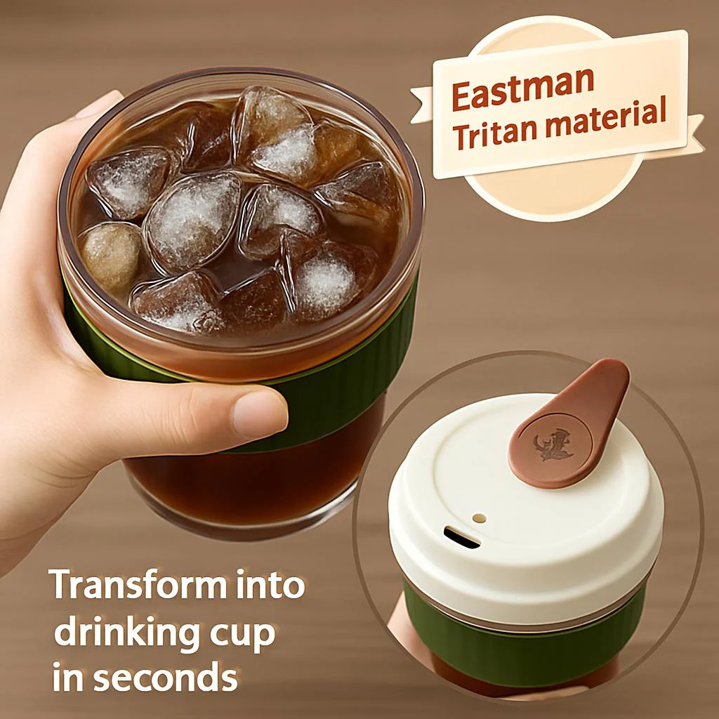 Eco-Friendly Reusable Cold Coffee Cup with Ice Tray - Image 3