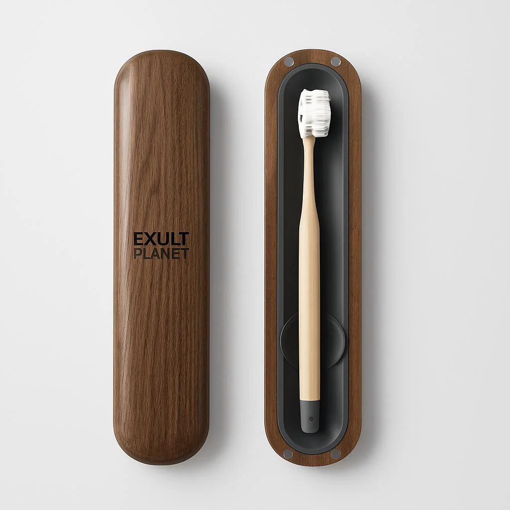 Eco-Friendly Walnut Storage Box for iPad & Stylus - Image 12