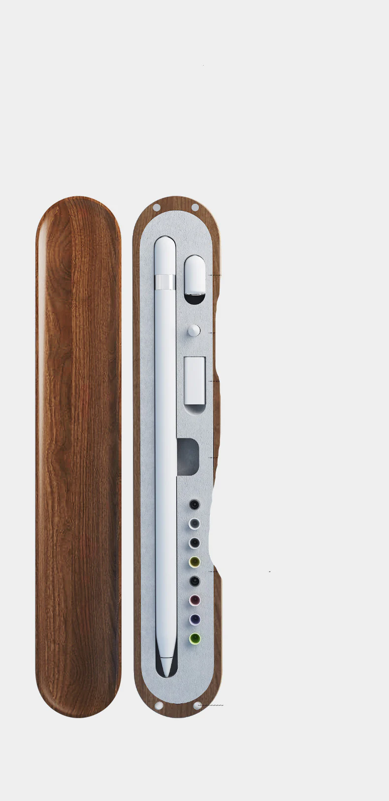 Eco-Friendly Walnut Storage Box for iPad & Stylus - Image 18