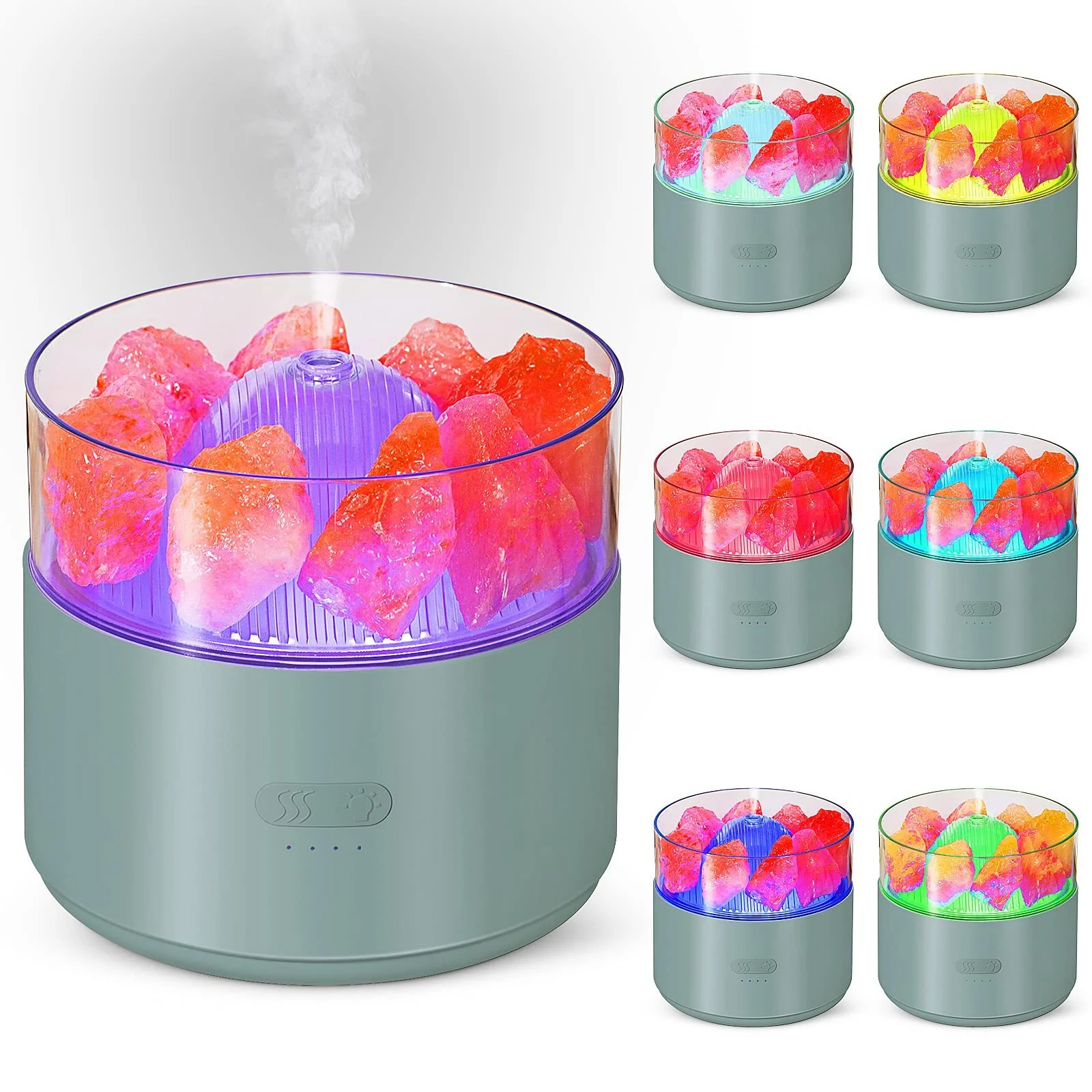 Crystal Salt Aroma Diffuser Humidifier with Ambient Light - Image 14