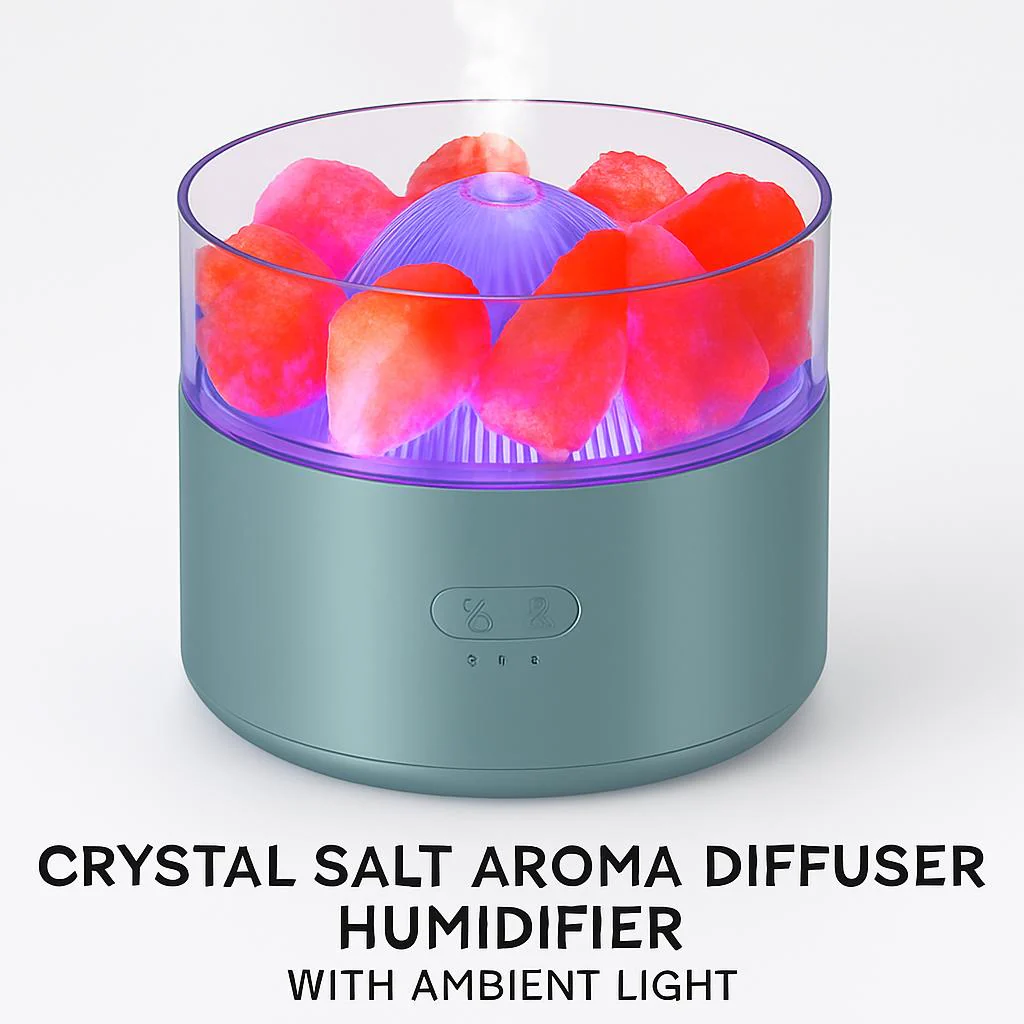 Crystal Salt Aroma Diffuser Humidifier with Ambient Light - Image 3