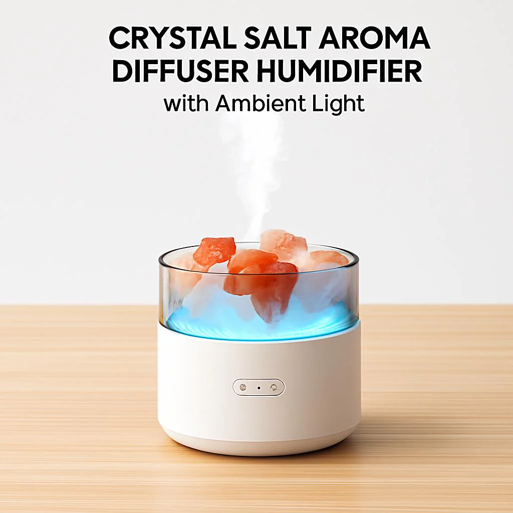 Crystal Salt Aroma Diffuser Humidifier with Ambient Light - Image 7