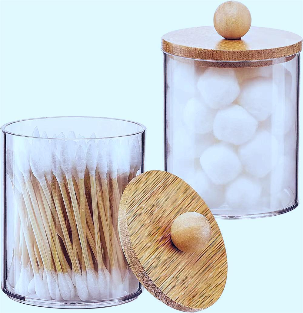 Eco-Friendly Round Acrylic Cotton Swab Organizer - Image 17
