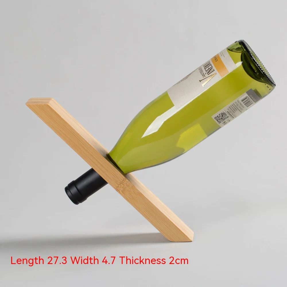 Eco-Friendly Balancing Wine Bottle Holder - Natural Wood Tone - Image 17