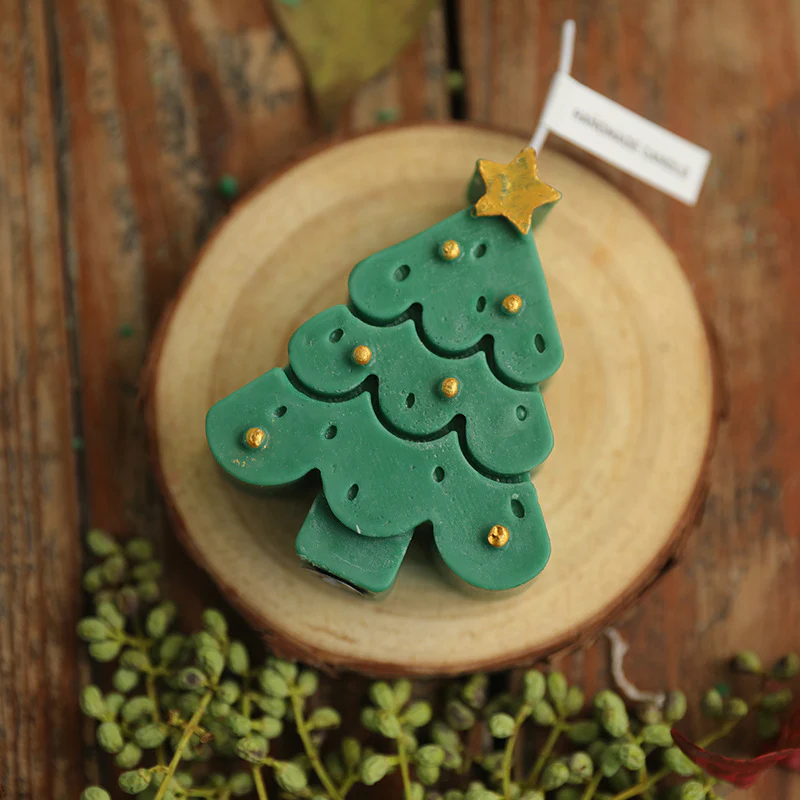 Eco-Friendly Handmade Christmas Tree Candle - Decorative & Biodegradable - Image 28