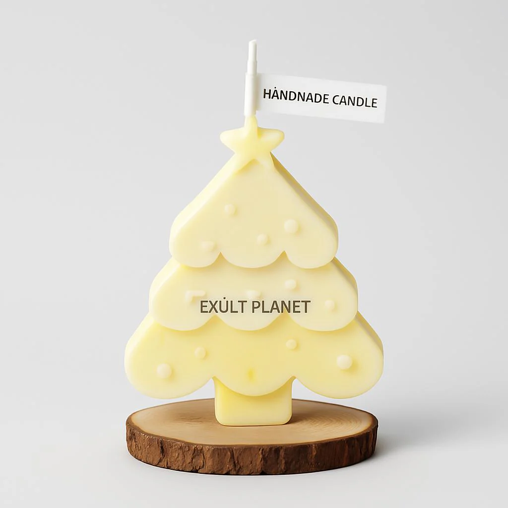 Eco-Friendly Handmade Christmas Tree Candle - Decorative & Biodegradable - Image 4