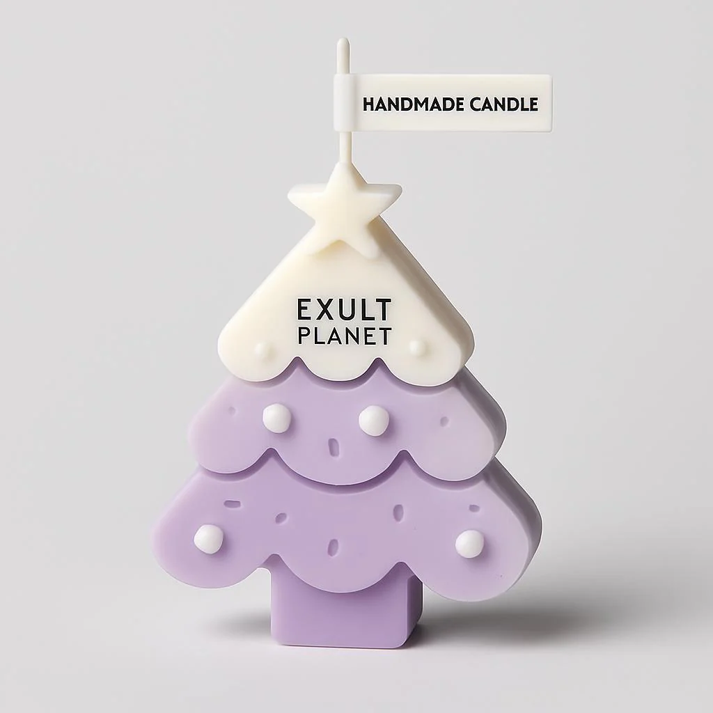 Eco-Friendly Handmade Christmas Tree Candle - Decorative & Biodegradable - Image 5