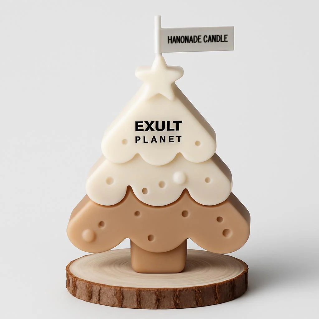 Eco-Friendly Handmade Christmas Tree Candle - Decorative & Biodegradable - Image 7