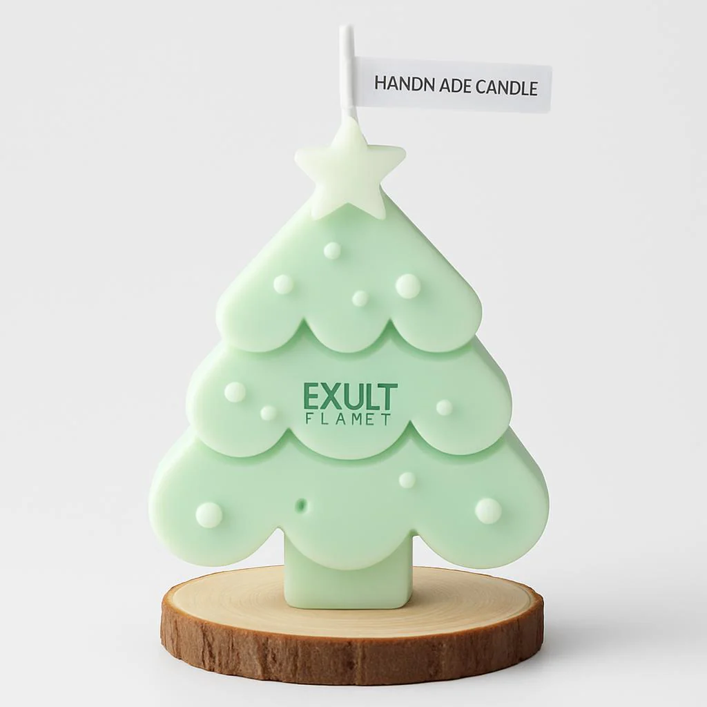 Eco-Friendly Handmade Christmas Tree Candle - Decorative & Biodegradable - Image 8