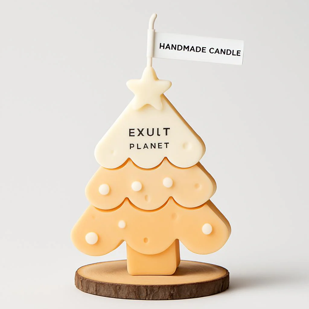 Eco-Friendly Handmade Christmas Tree Candle - Decorative & Biodegradable - Image 9