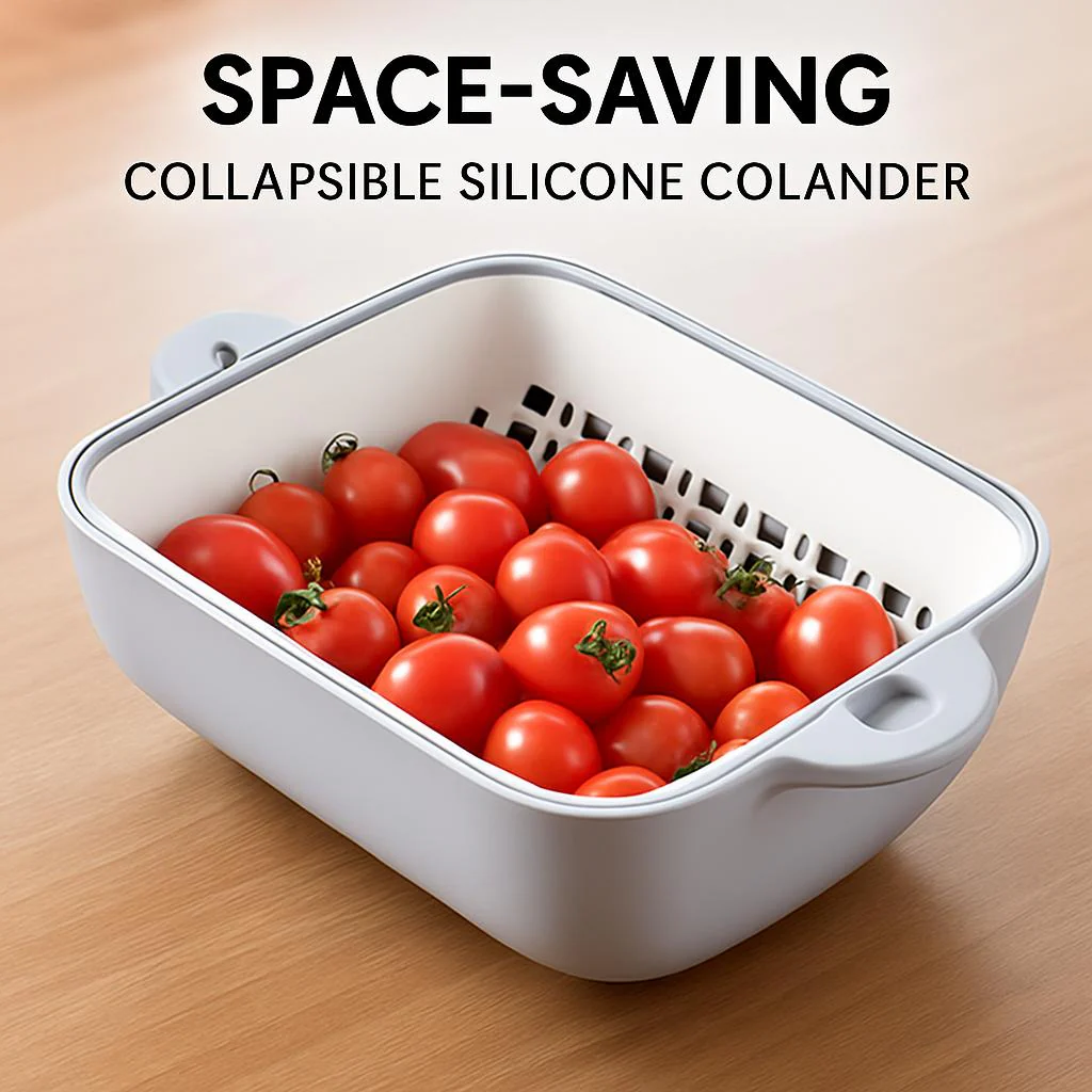 Space-Saving Collapsible Silicone Colander - Image 6