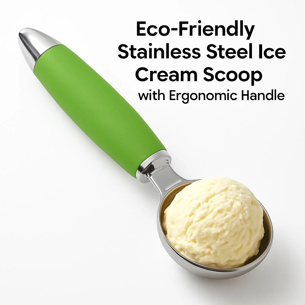 Eco-Friendly Stainless Steel Ice Cream Scoops with Ergonomic Handles - Image 5