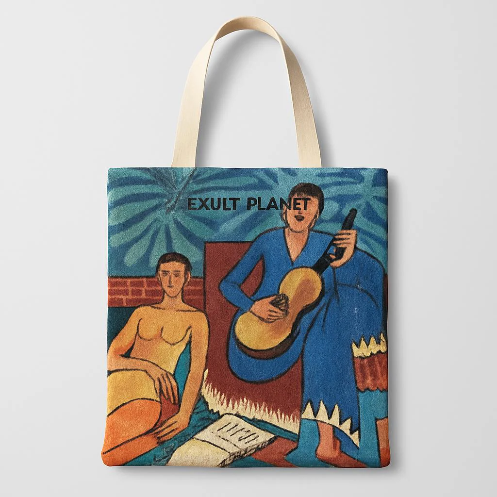 Eco-Friendly Jacquard Heart Art Tote Bag - Image 3