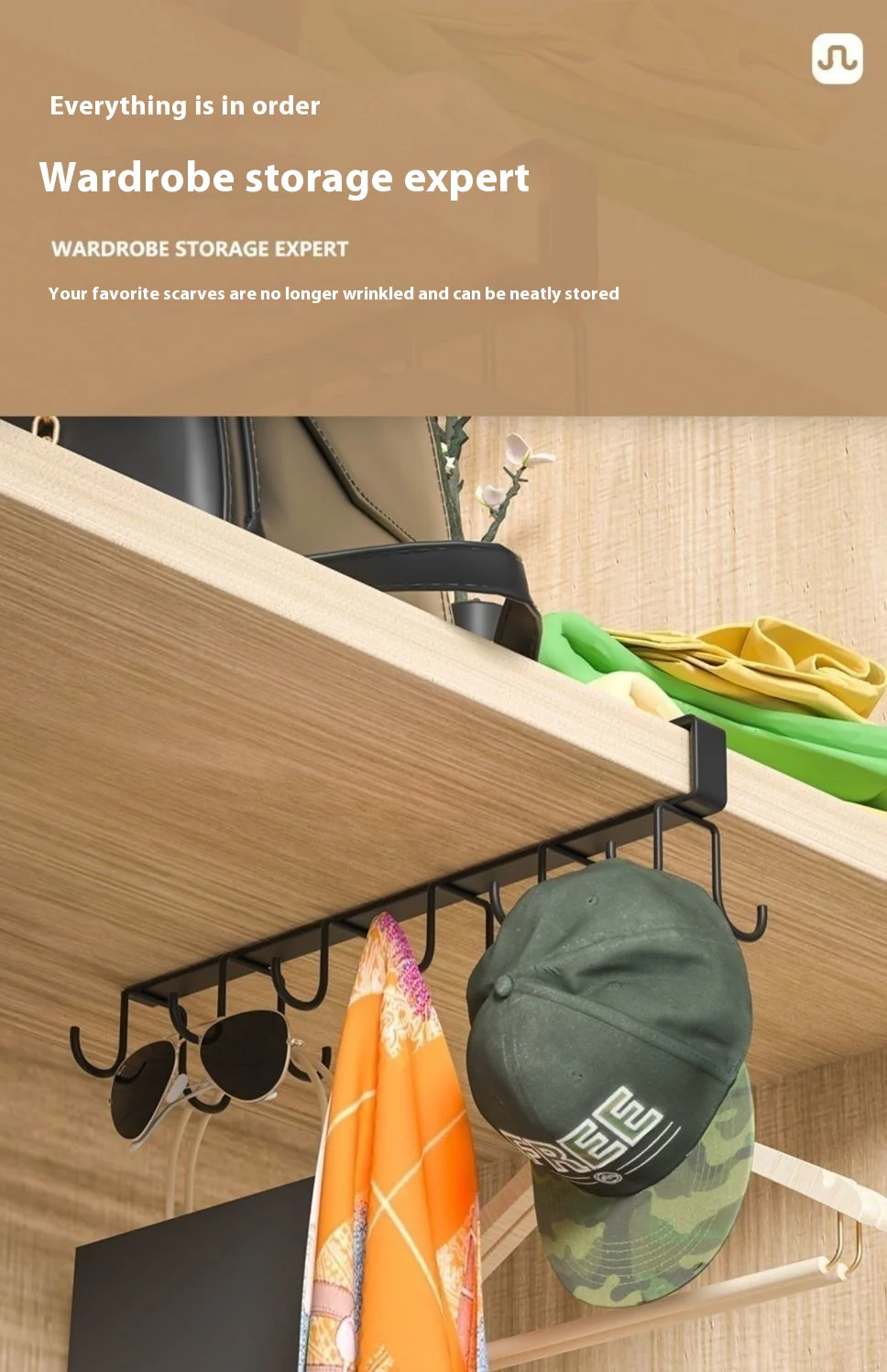 Kitchen Cabinet Hanging Iron Hook Organizer - Image 6