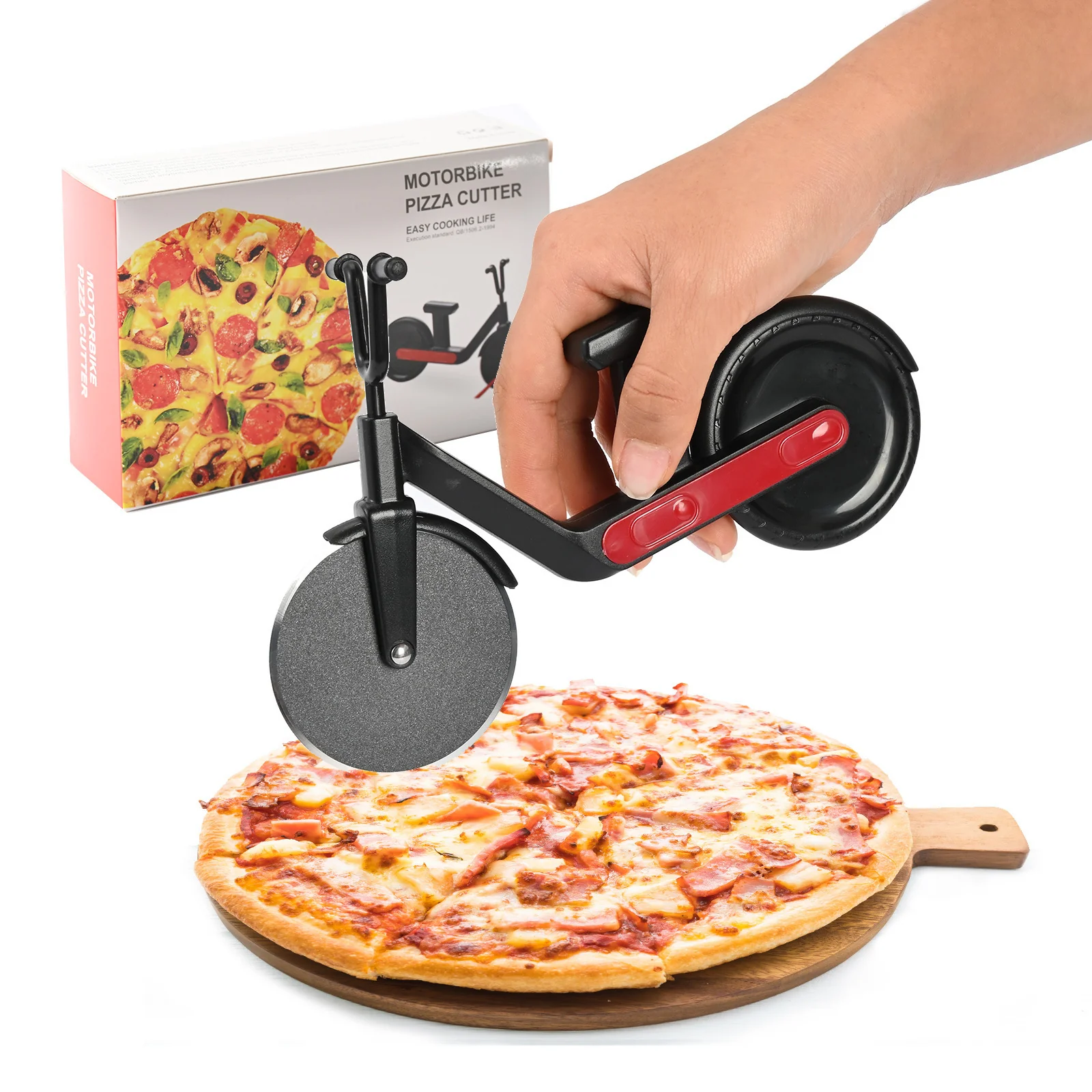 Motorbike Design Pizza Cutter - Eco-Friendly Kitchen Tool - Image 13