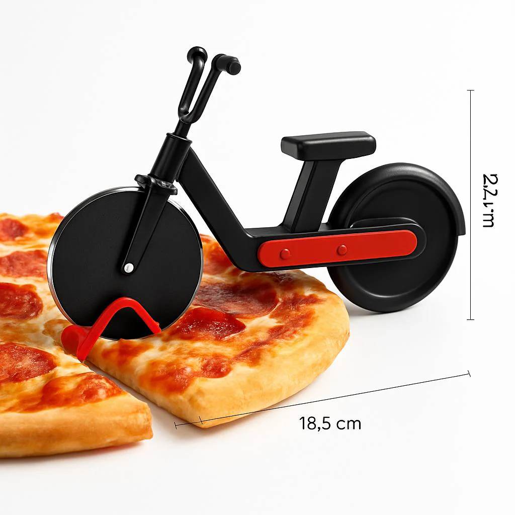Motorbike Design Pizza Cutter - Eco-Friendly Kitchen Tool - Image 5