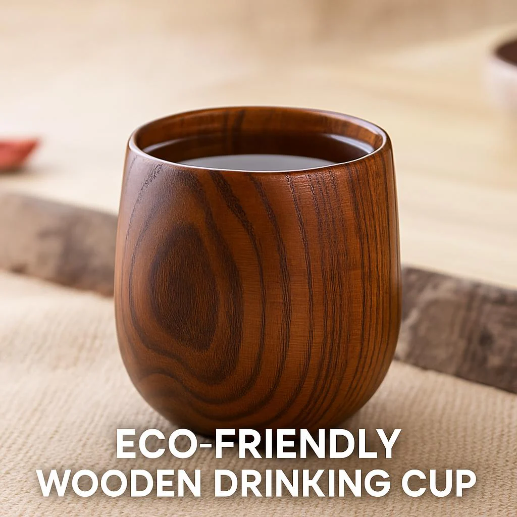Eco-Friendly Wooden Drinking Cup - Sustainable, Durable, Plastic-Free - Image 2