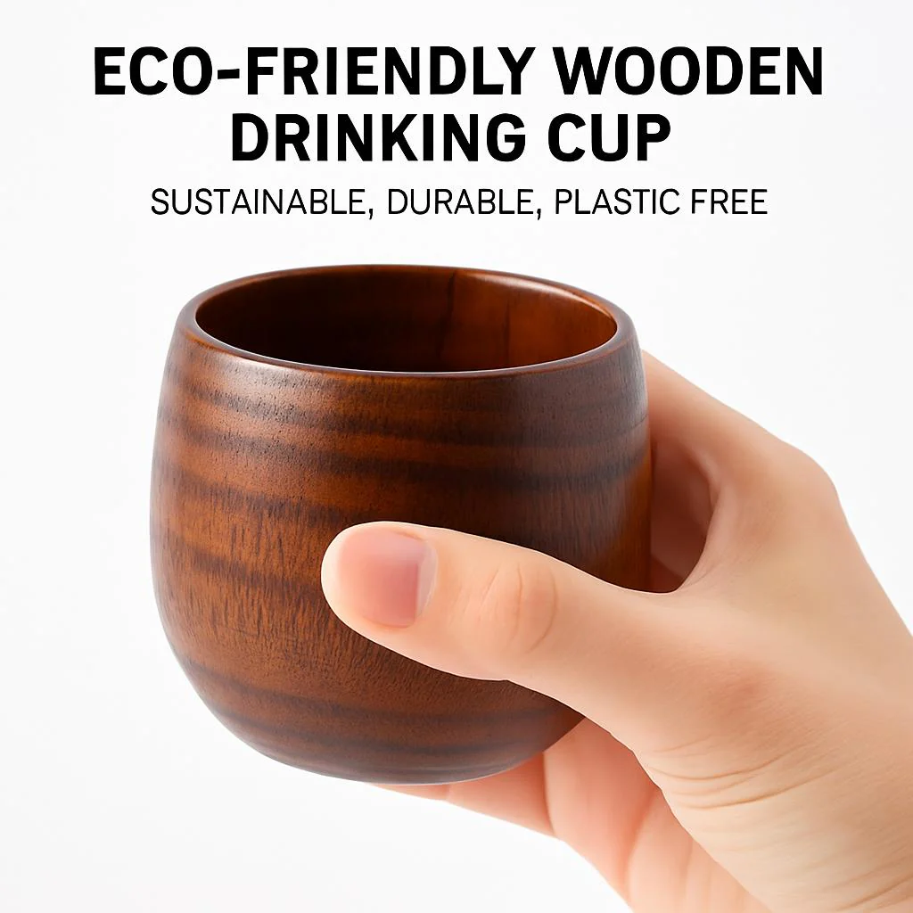Eco-Friendly Wooden Drinking Cup - Sustainable, Durable, Plastic-Free - Image 3