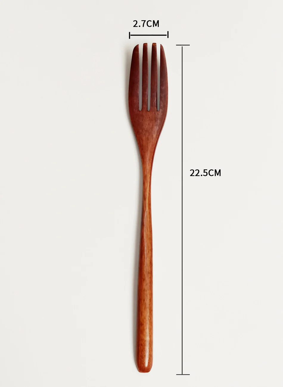 Eco-Friendly Wooden Long Handle Fruit Fork - Image 11