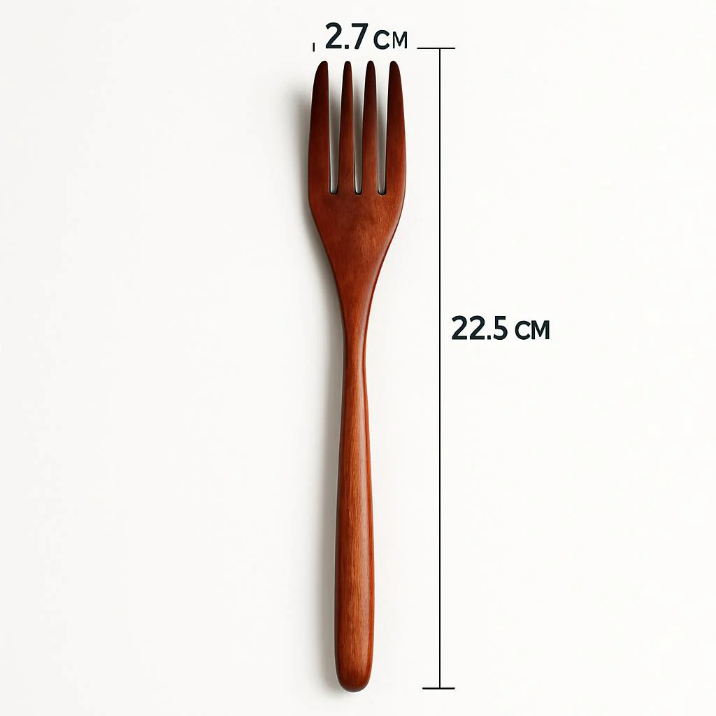 Eco-Friendly Wooden Long Handle Fruit Fork - Image 8