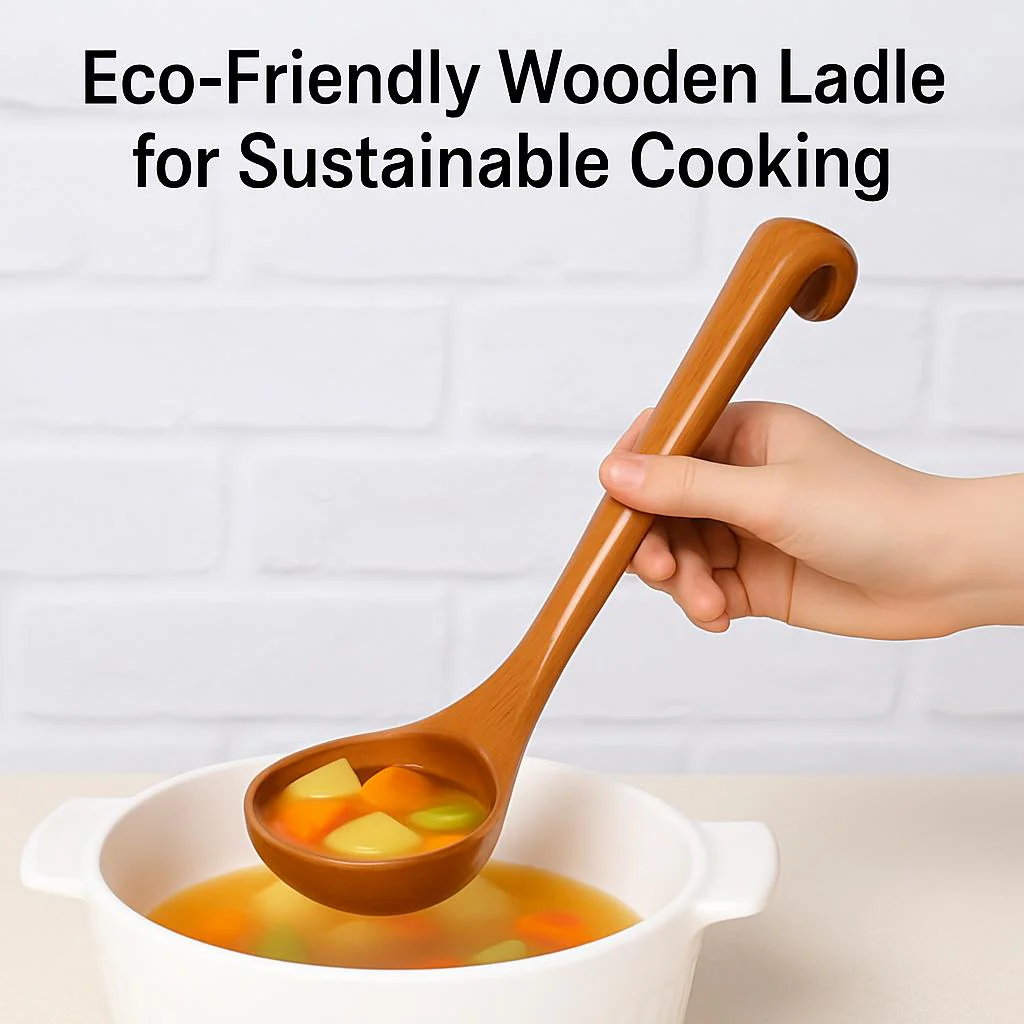 Eco-Friendly Wooden Ladle for Sustainable Cooking - Image 7